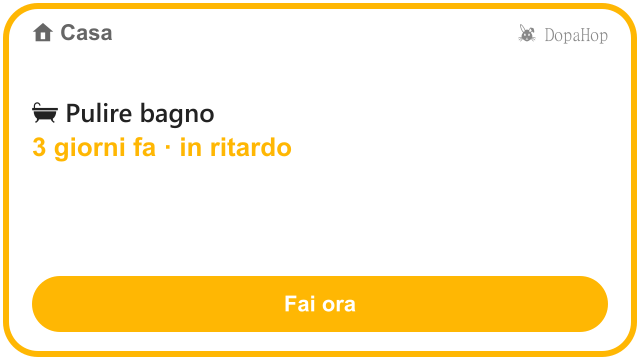 La cosa di casa più indietro